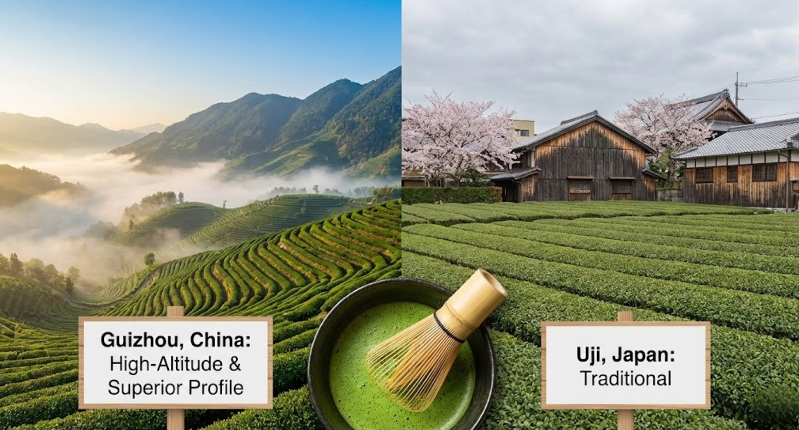 Lush, high-altitude tea gardens in Guizhou