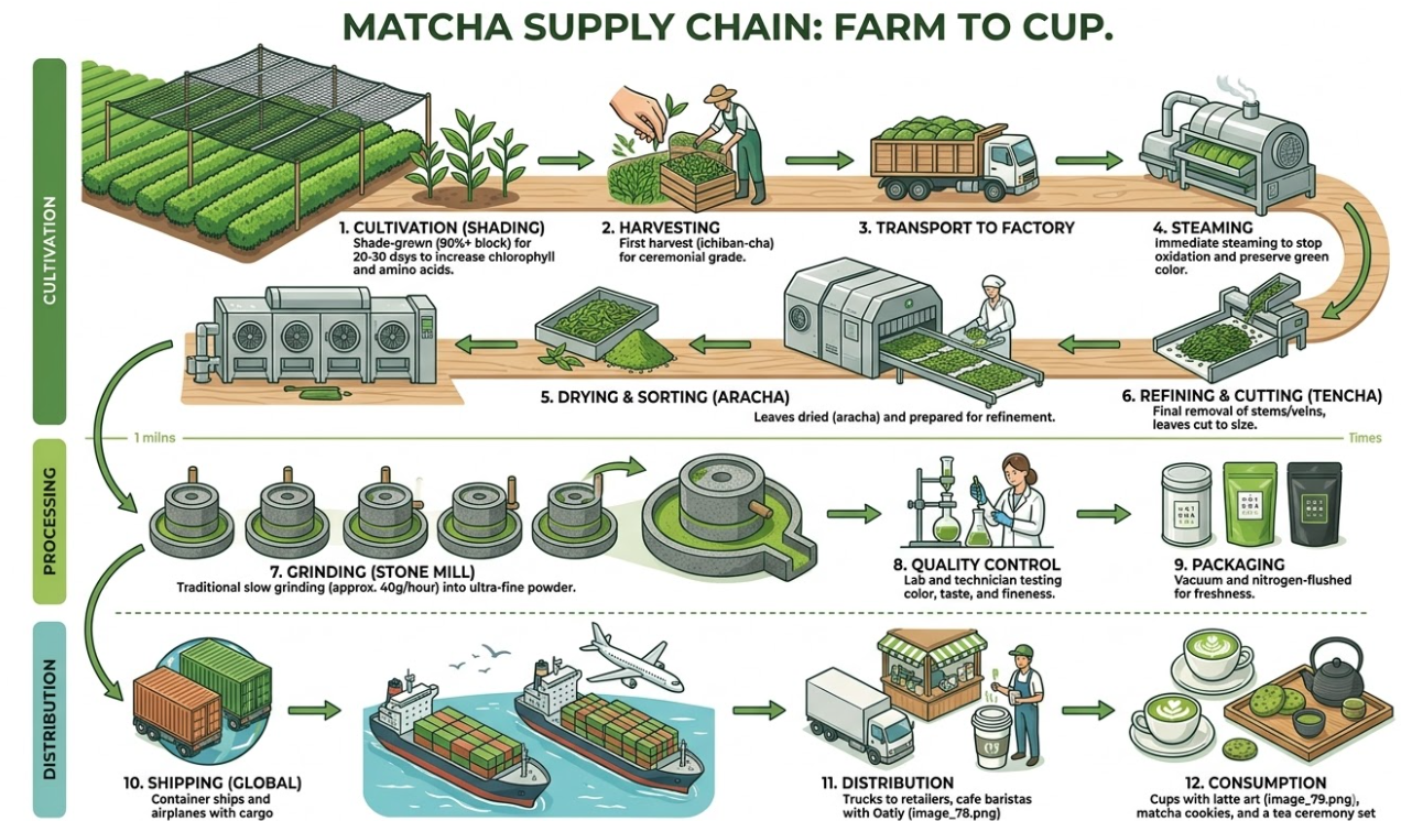 matcha supply chain chart