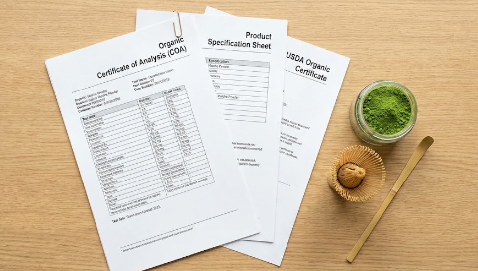 alt with keywords: a person reviewing a certificate of analysis document