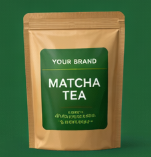 Bulk matcha stand-up pouch packaging