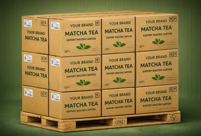 Bulk matcha export master cartons
