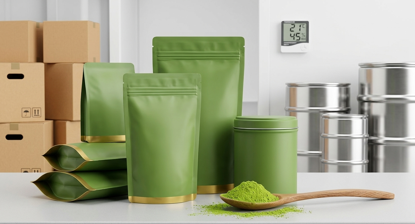 Private label matcha packaging and shelf life guidance for B2B buyers